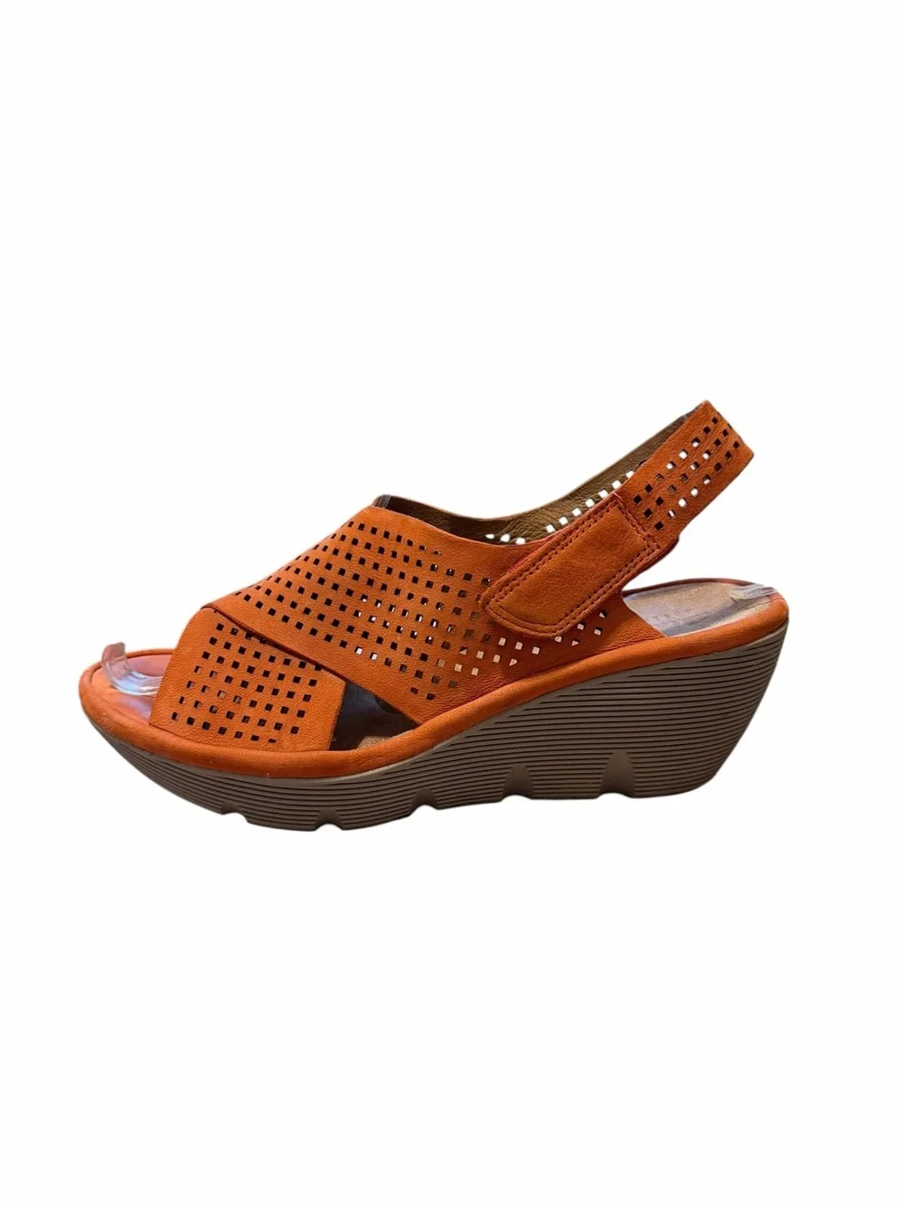 Clarks Coral Perforated Slingback Wedge Sandals